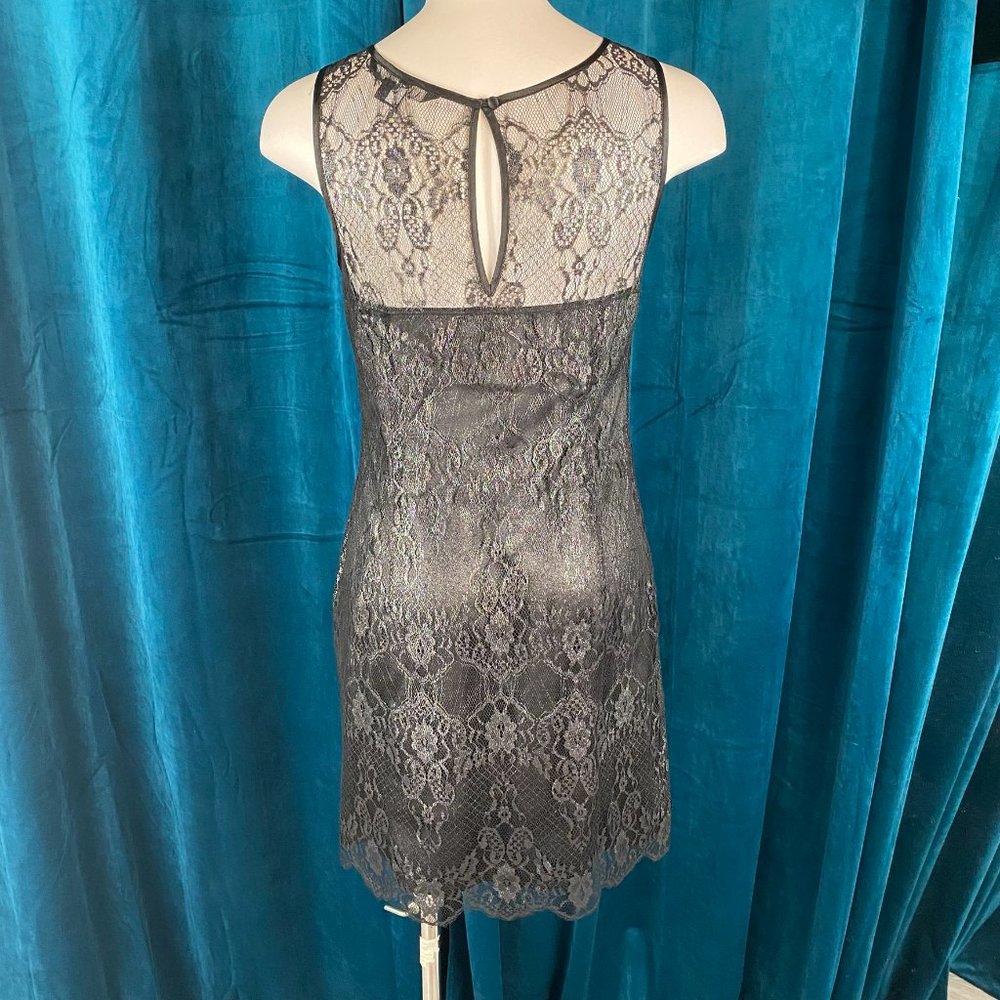 A/X Armani Exchange Lace Mini Dress Black - Picture 9 of 11